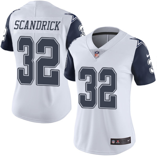 Women's Limited Orlando Scandrick Nike Jersey White - #32 Rush NFL Dallas Cowboys